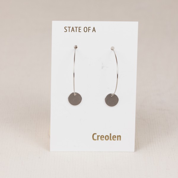 Earring Creole Simple Circle Silver