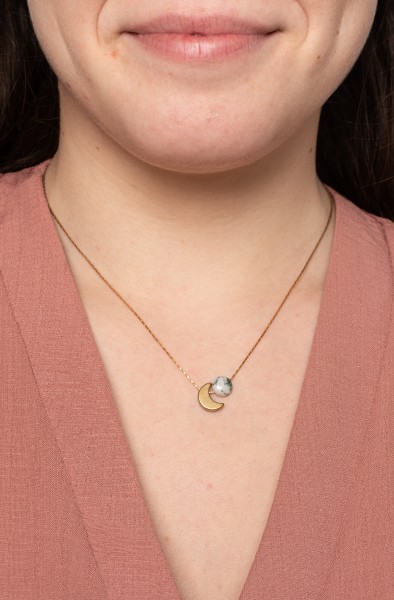 Necklace short Gemstone Moon