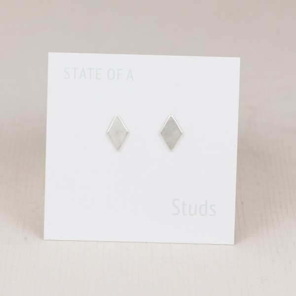 Studs Diamond Rhombus silver