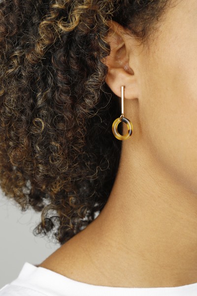 Earring Bar Stud Acrylic Circle