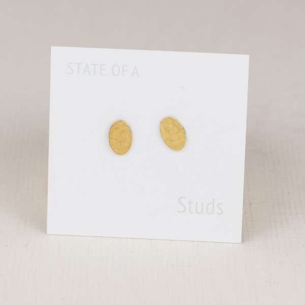Studs Oval hammered