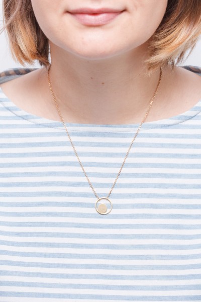 Necklace short Circle or Triangle