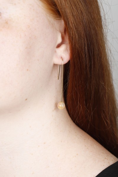 Earring hanging Gem Bead